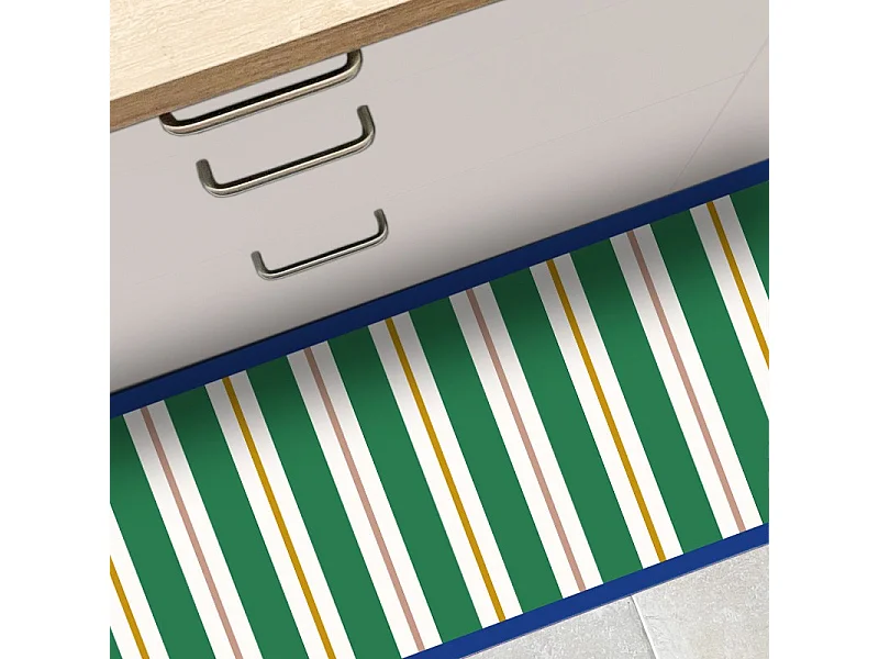 Tapis antidérapant - Aveiro - vinyle - int./ext. - Vert - 50x120cm