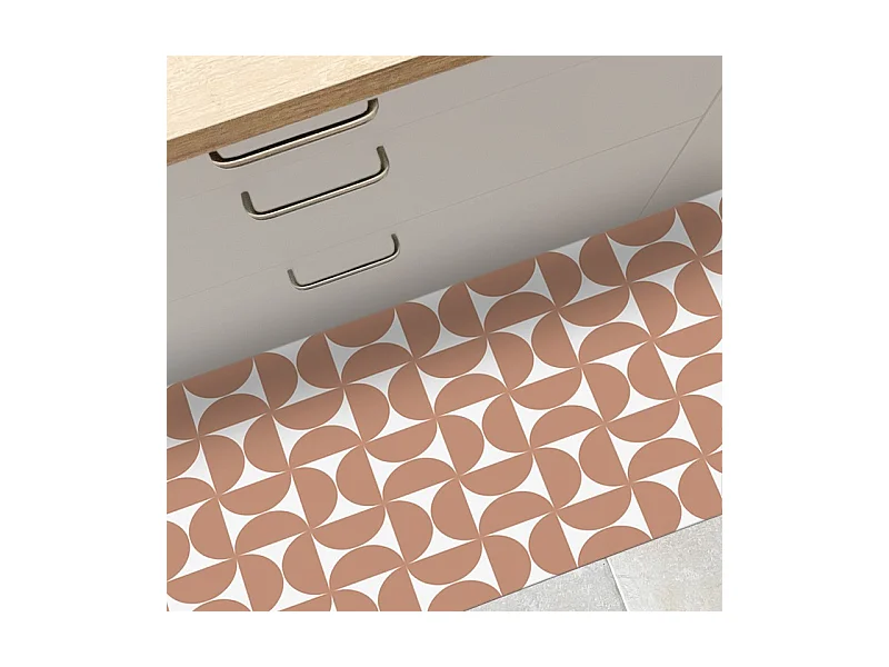 Tapis antidérapant - Equilibre - vinyle - int./ext. - Terracotta - 50x200cm