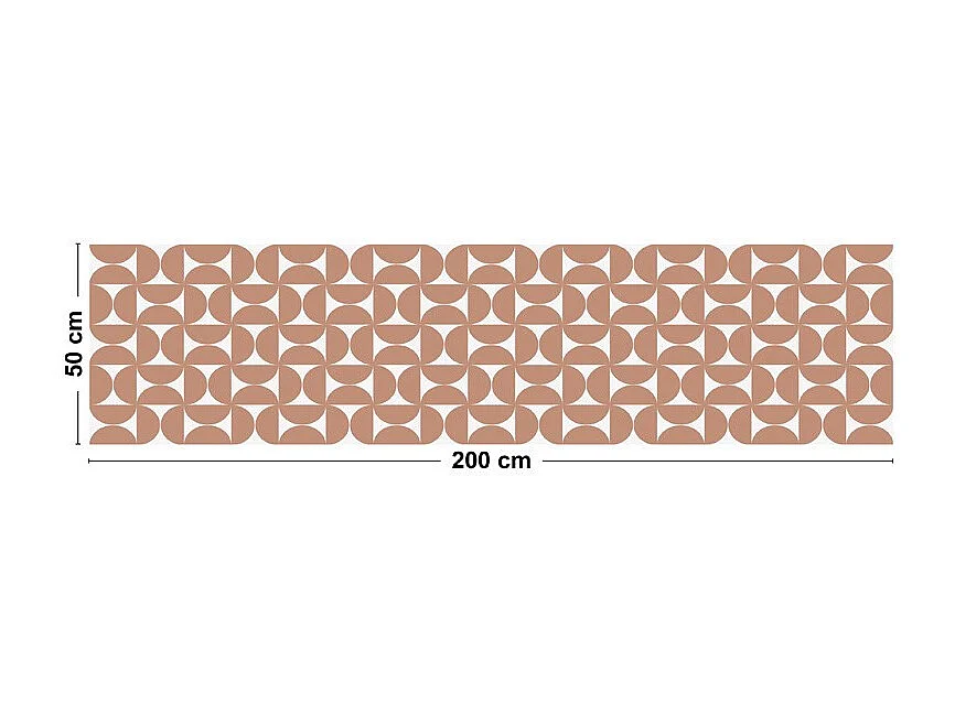 Tapis antidérapant - Equilibre - vinyle - int./ext. - Terracotta - 50x200cm