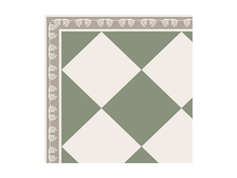 Tapis antidérapant - Rétro - vinyle - int./ext. - Vert - 120x200cm