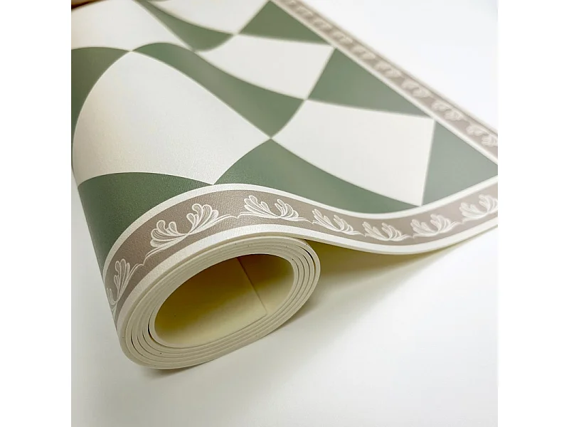 Tapis antidérapant - Rétro - vinyle - int./ext. - Vert - 120x200cm