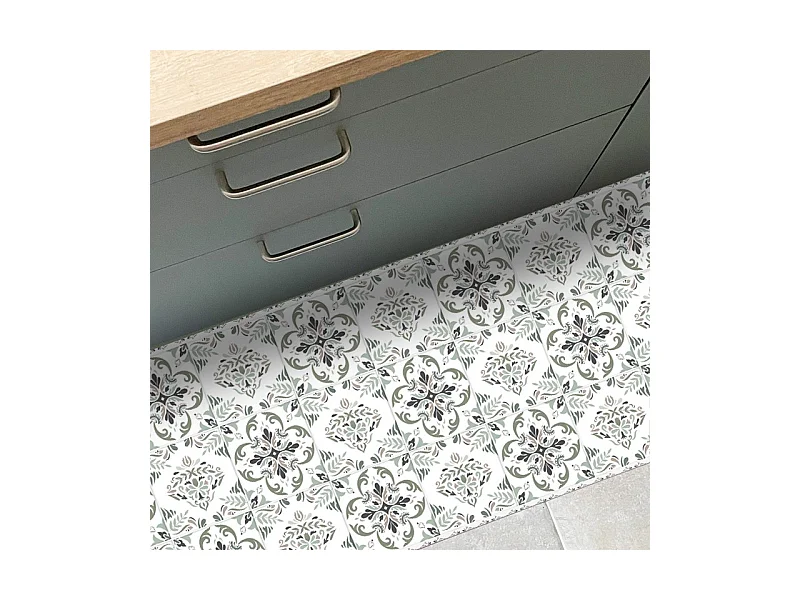 Tapis antidérapant - Agathe - vinyle - int./ext. - Multicolore - 50x120cm