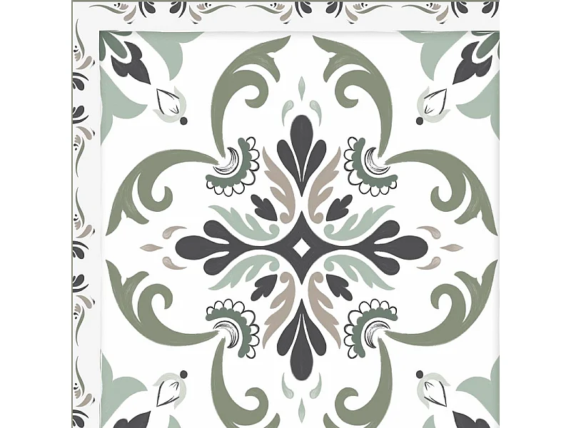 Tapis antidérapant - Agathe - vinyle - int./ext. - Multicolore - 50x120cm