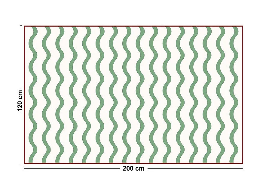 Tapis antidérapant - Rivela - vinyle - int./ext. - Vert - 120x200cm