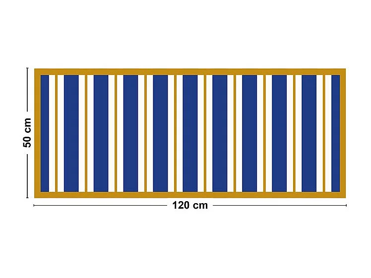 Tapis antidérapant - Bari - vinyle - int./ext. - Bleu - 50x120cm