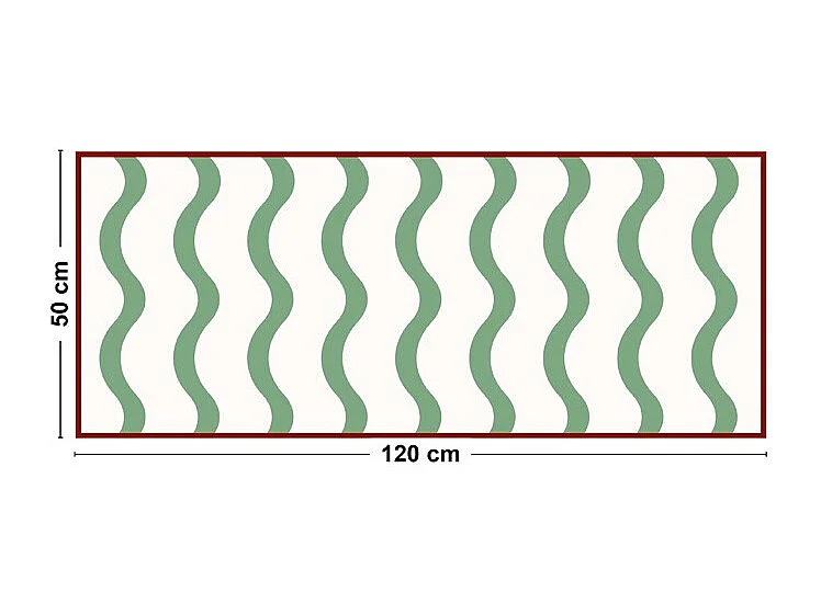 Tapis antidérapant - Rivela - vinyle - int./ext. - Vert - 50x120cm