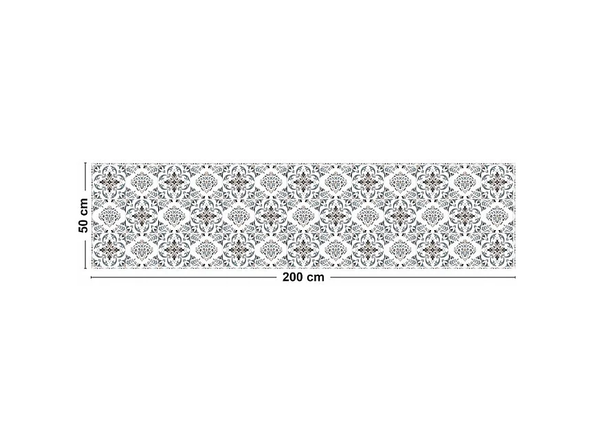 Tapis antidérapant - Agathe - vinyle - int./ext. - Multicolore - 50x200cm