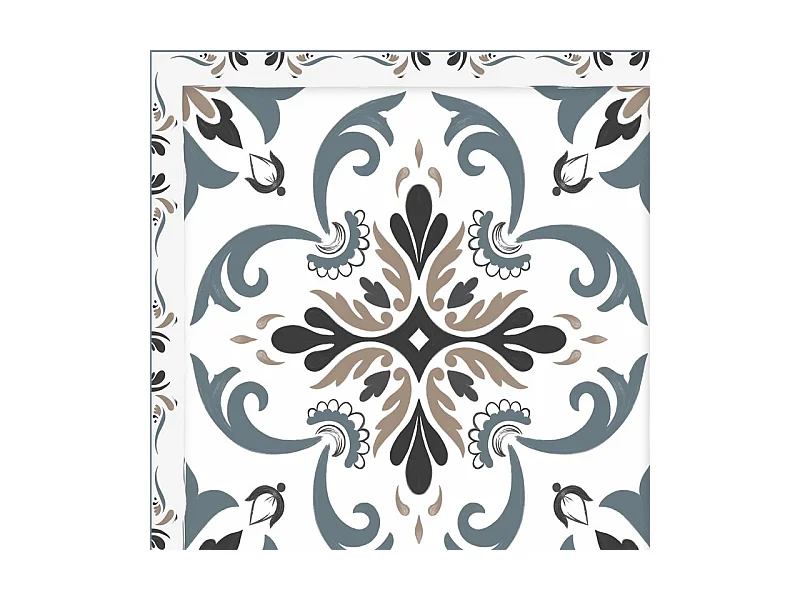 Tapis antidérapant - Agathe - vinyle - int./ext. - Multicolore - 50x200cm