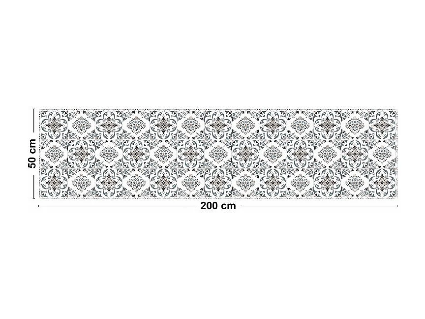 Tapis antidérapant - Agathe - vinyle - int./ext. - Multicolore - 50x200cm