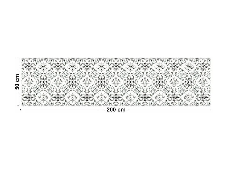 Tapis antidérapant - Agathe - vinyle - int./ext. - Multicolore - 50x200cm