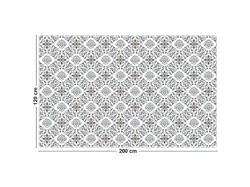 Tapis antidérapant - Agathe - vinyle - int./ext. - Multicolore - 120x200cm