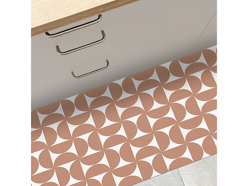 Tapis antidérapant - Equilibre - vinyle - int./ext. - Terracotta - 50x120cm