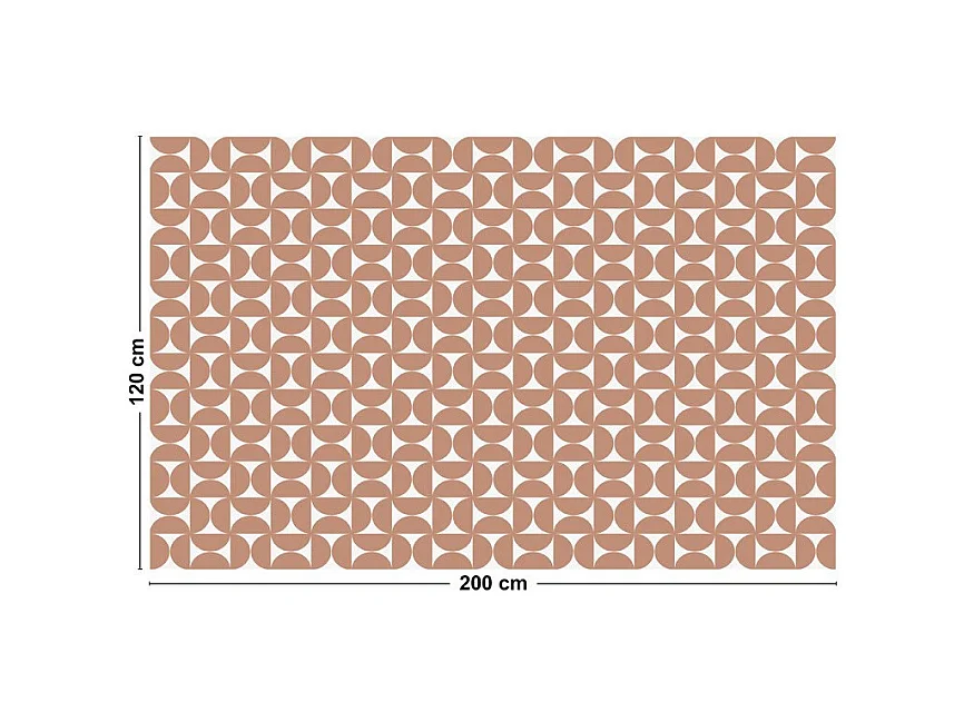 Tapis antidérapant - Equilibre - vinyle - int./ext. - Terracotta - 120x200cm