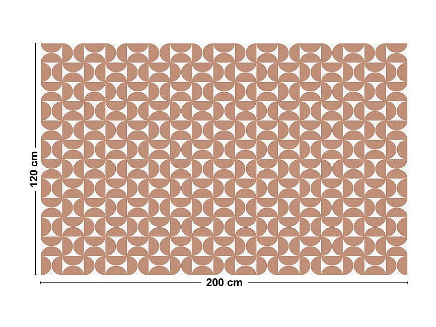 Tapis antidérapant - Equilibre - vinyle - int./ext. - Terracotta - 120x200cm