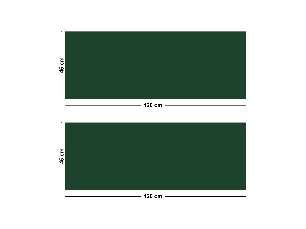 Crédence cuisine adhésive en aluminium vert foncé 240x45 cm (en 2 bandeaux)