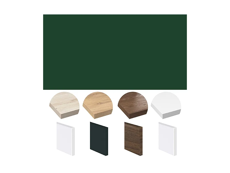 Crédence cuisine adhésive en aluminium vert foncé 240x45 cm (en 2 bandeaux)