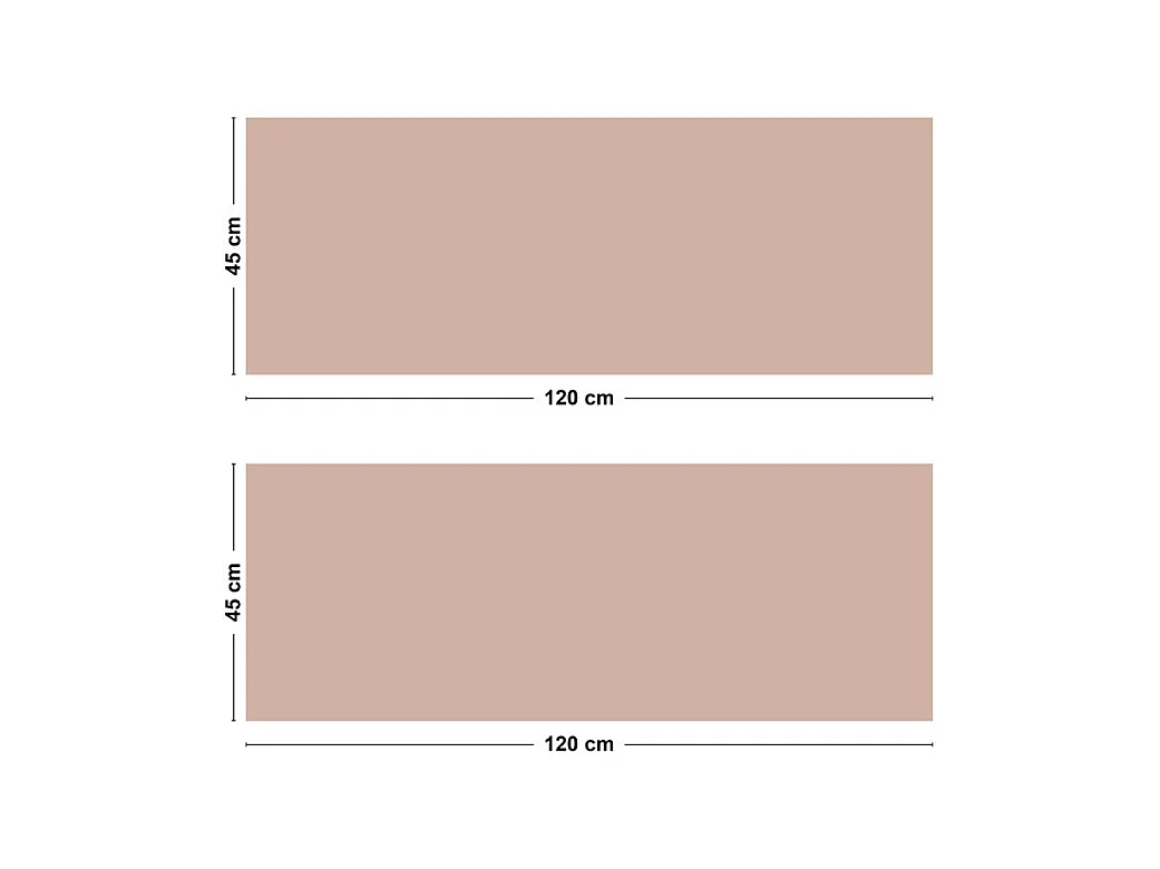 Crédence cuisine adhésive en aluminium rose 240x45 cm (en 2 bandeaux)