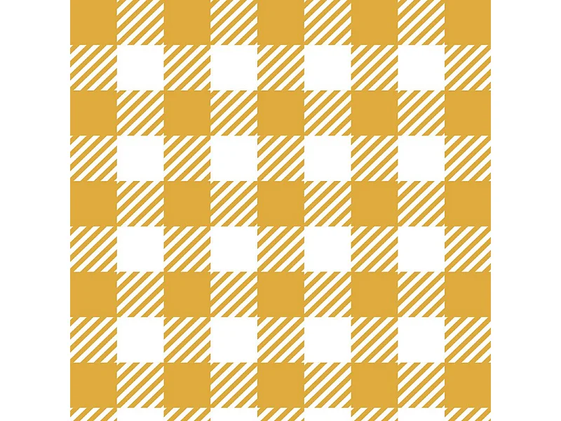 Crédence cuisine adhésive en aluminium motif vichy orange 240x45 cm (en 2 bandeaux)