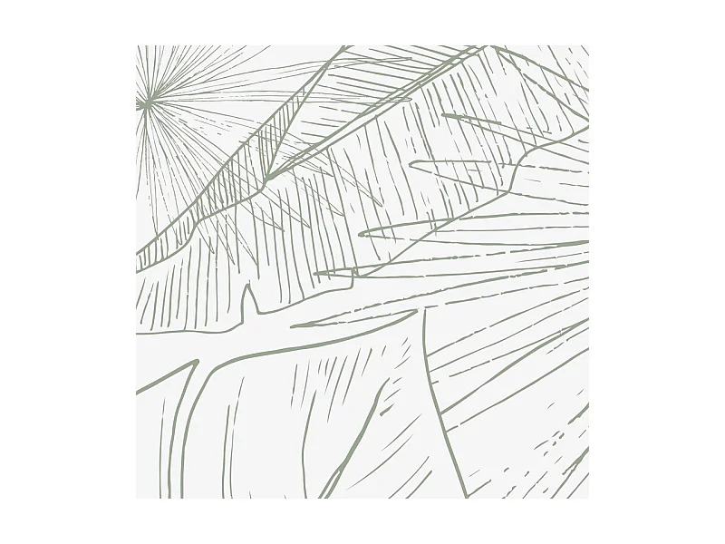 Crédence cuisine adhésive en aluminium floral vert 240x45 cm (en 2 bandeaux)