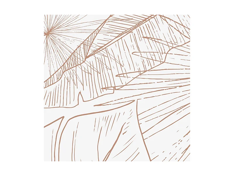 Crédence cuisine adhésive en aluminium floral terracotta 240x45 cm (en 2 bandeaux)