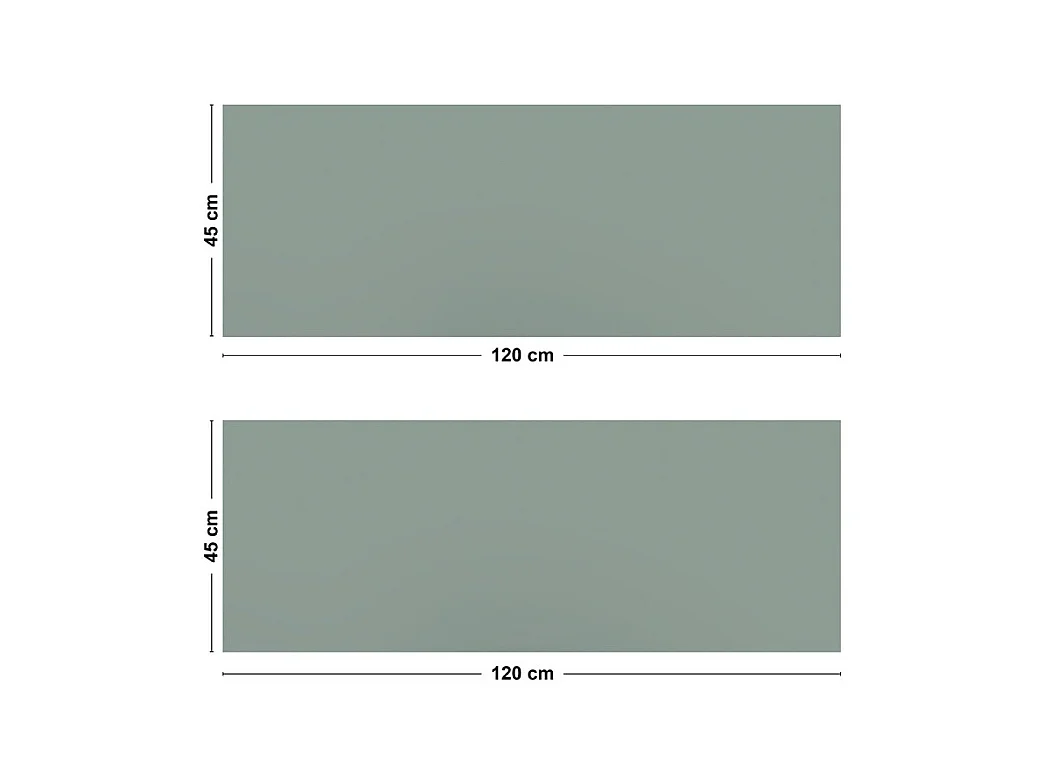 Crédence cuisine adhésive en aluminium vert clair 240x45 cm (en 2 bandeaux)