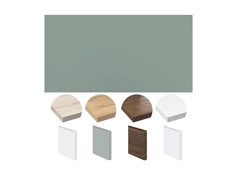 Crédence cuisine adhésive en aluminium vert clair 240x45 cm (en 2 bandeaux)