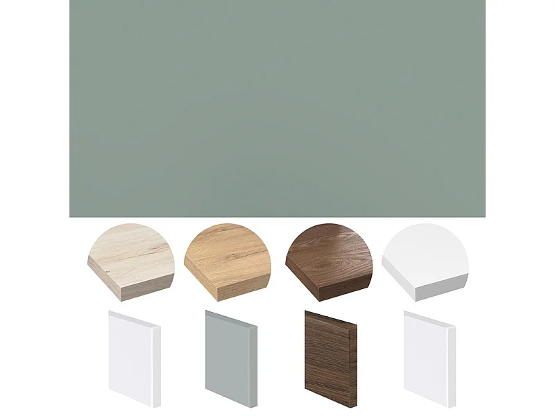 Crédence cuisine adhésive en aluminium vert clair 240x45 cm (en 2 bandeaux)