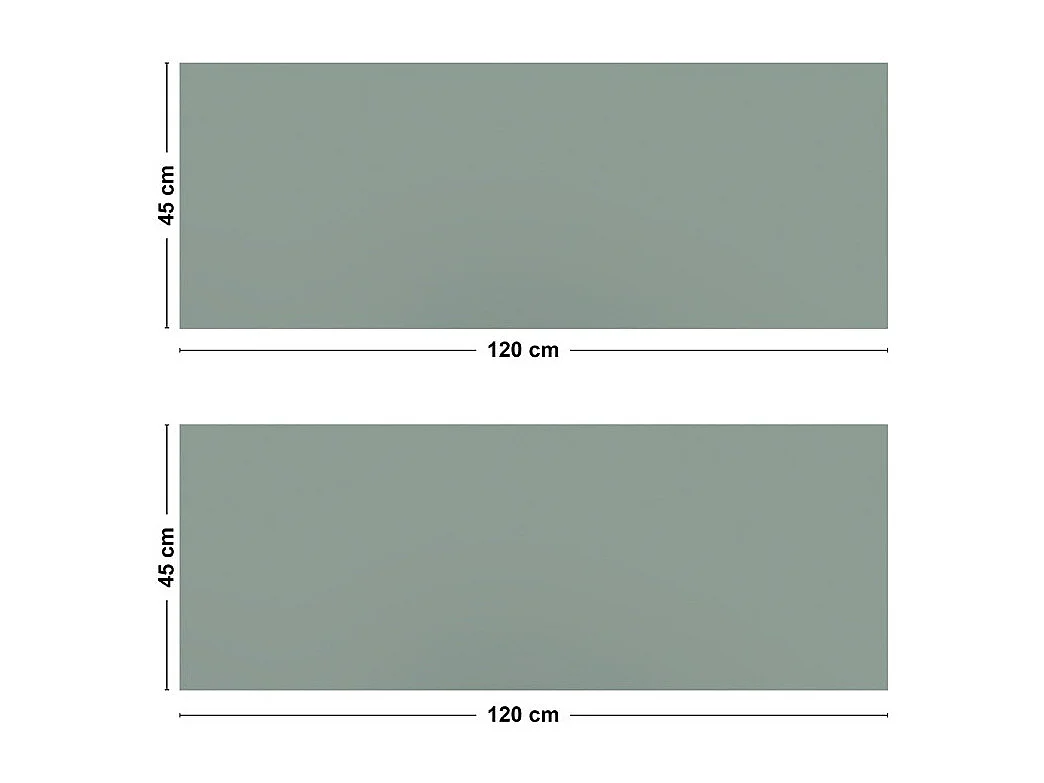 Crédence cuisine adhésive en aluminium vert clair 240x45 cm (en 2 bandeaux)