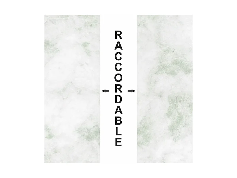 Crédence cuisine adhésive en aluminium effet marbre vert 240x45 cm (en 2 bandeaux)