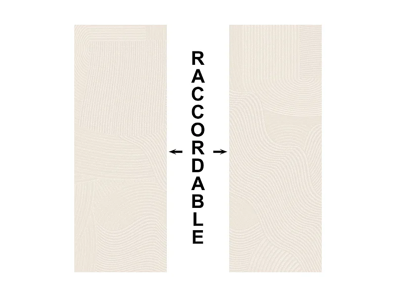 Crédence cuisine adhésive en aluminium motif sable beige 240x45 cm (en 2 bandeaux)