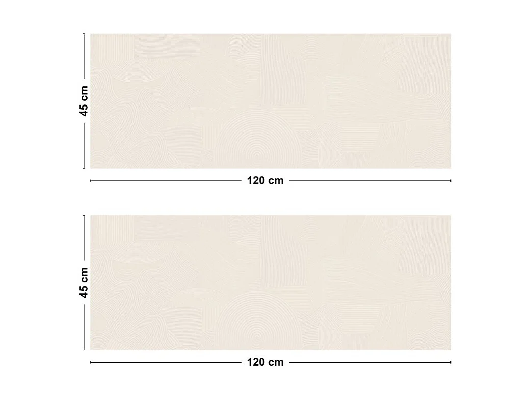 Crédence cuisine adhésive en aluminium motif sable beige 240x45 cm (en 2 bandeaux)