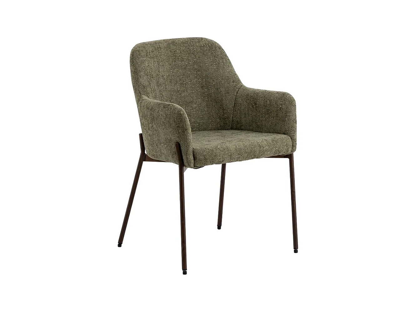 Fauteuil en tissu vert Aëlys (lot de 2)