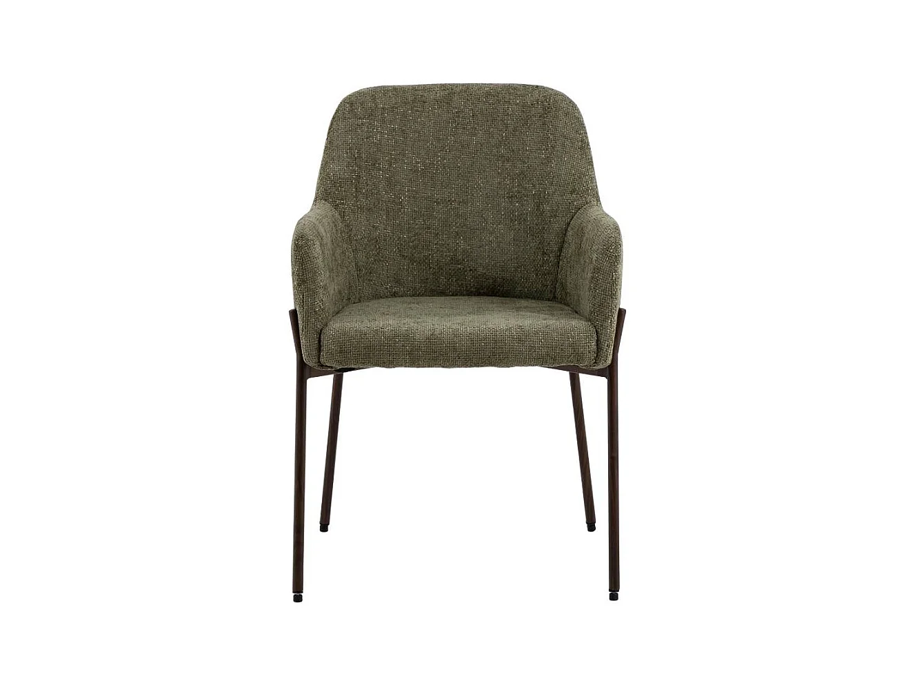 Fauteuil en tissu vert Aëlys (lot de 2)