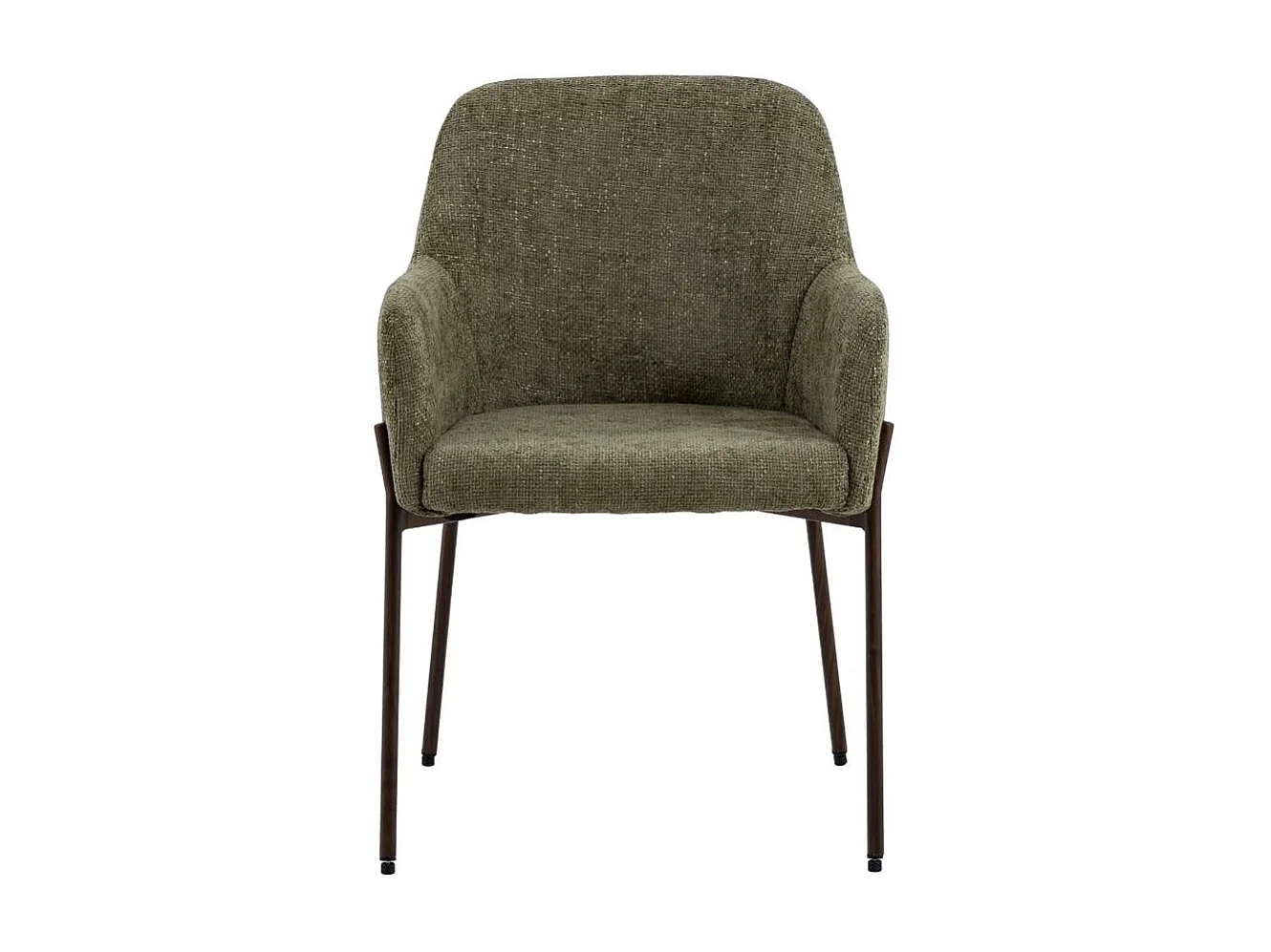 Chaise en tissu vert Aëlys (lot de 2)