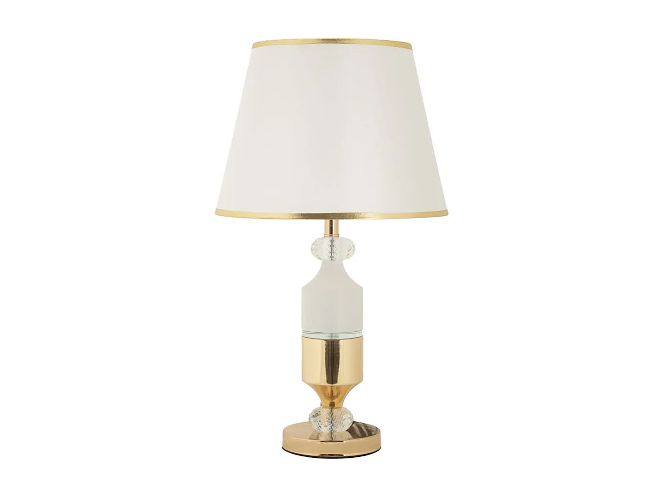 Lampe à Poser "Gipsy" 52cm Or & Blanc