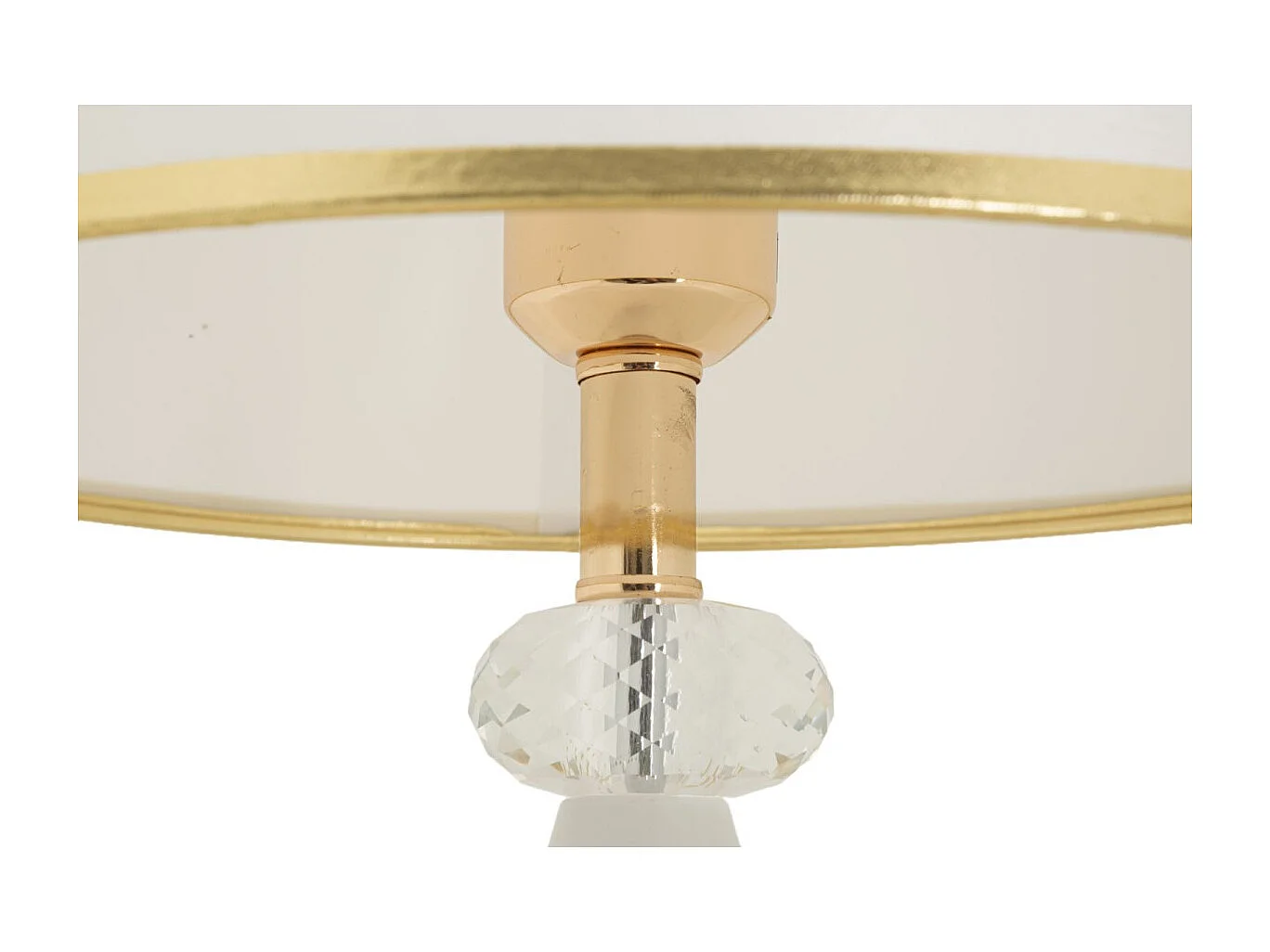 Lampe à Poser "Gipsy" 52cm Or & Blanc