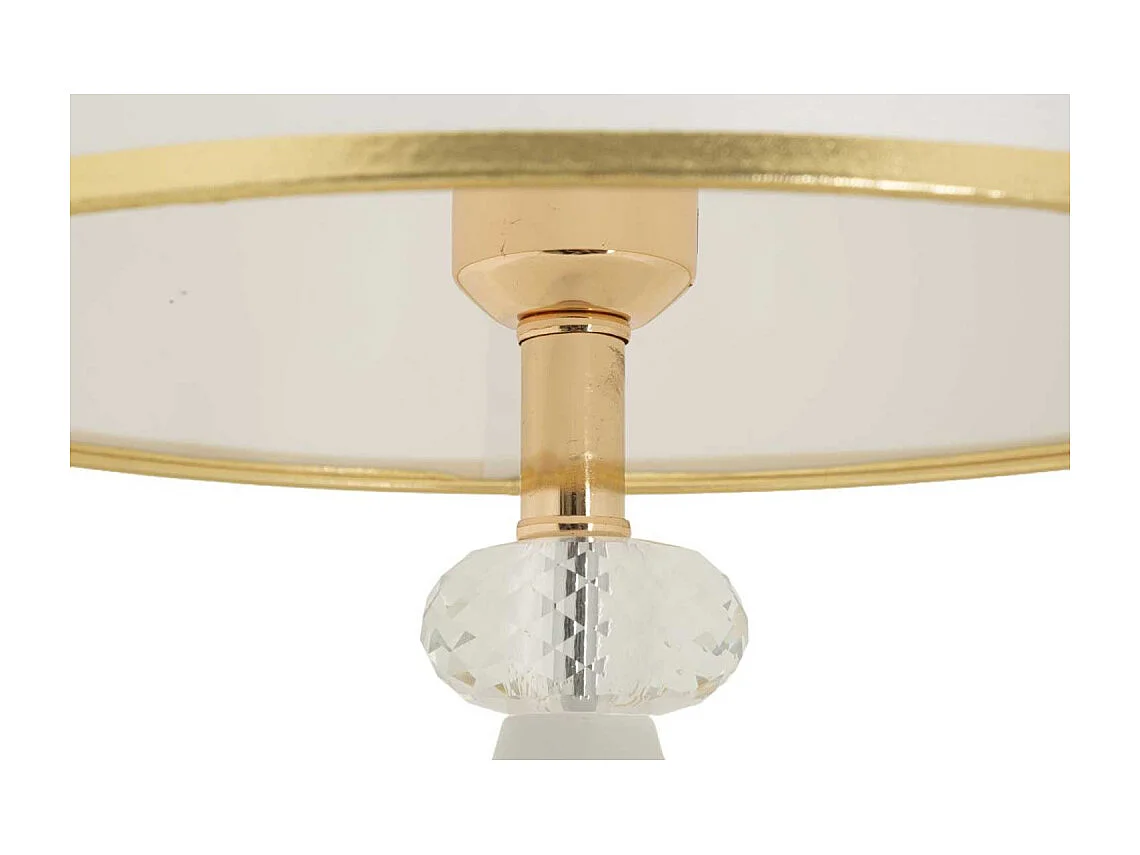 Lampe à Poser "Gipsy" 52cm Or & Blanc