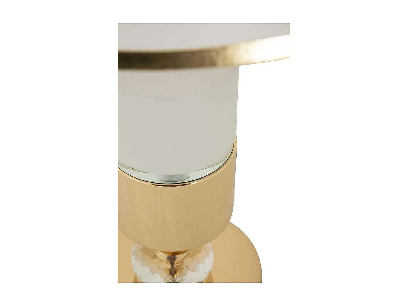 Lampe à Poser "Gipsy" 52cm Or & Blanc