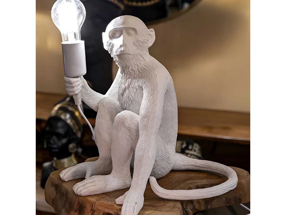 Lampe à poser en polyrésine Monkey 33 x 33 x 32 cm