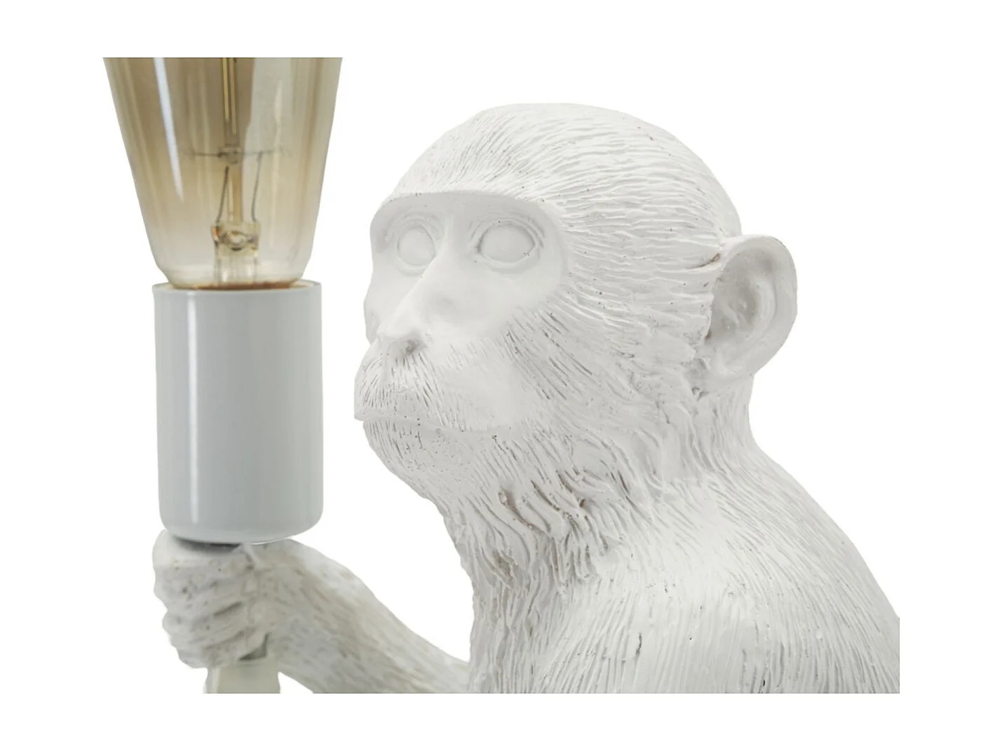 Lampe à Poser Design "Monkey" 33cm Blanc