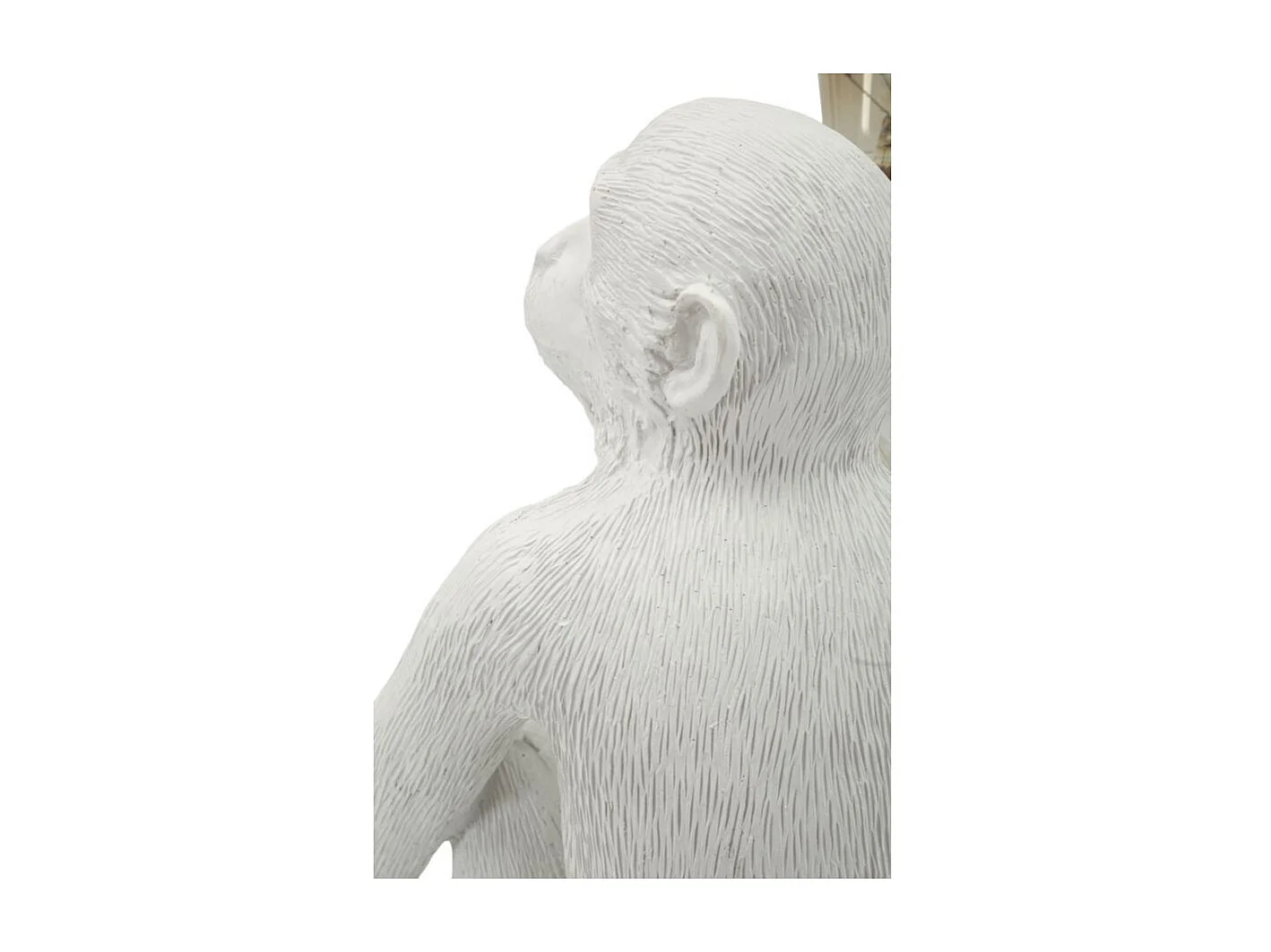 Lampe à Poser Design "Monkey" 33cm Blanc