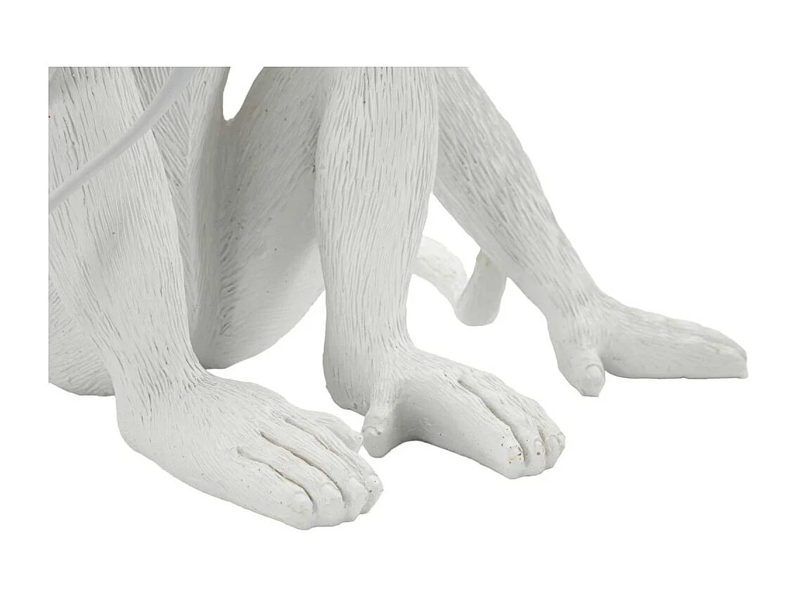 Lampe à Poser Design "Monkey" 33cm Blanc