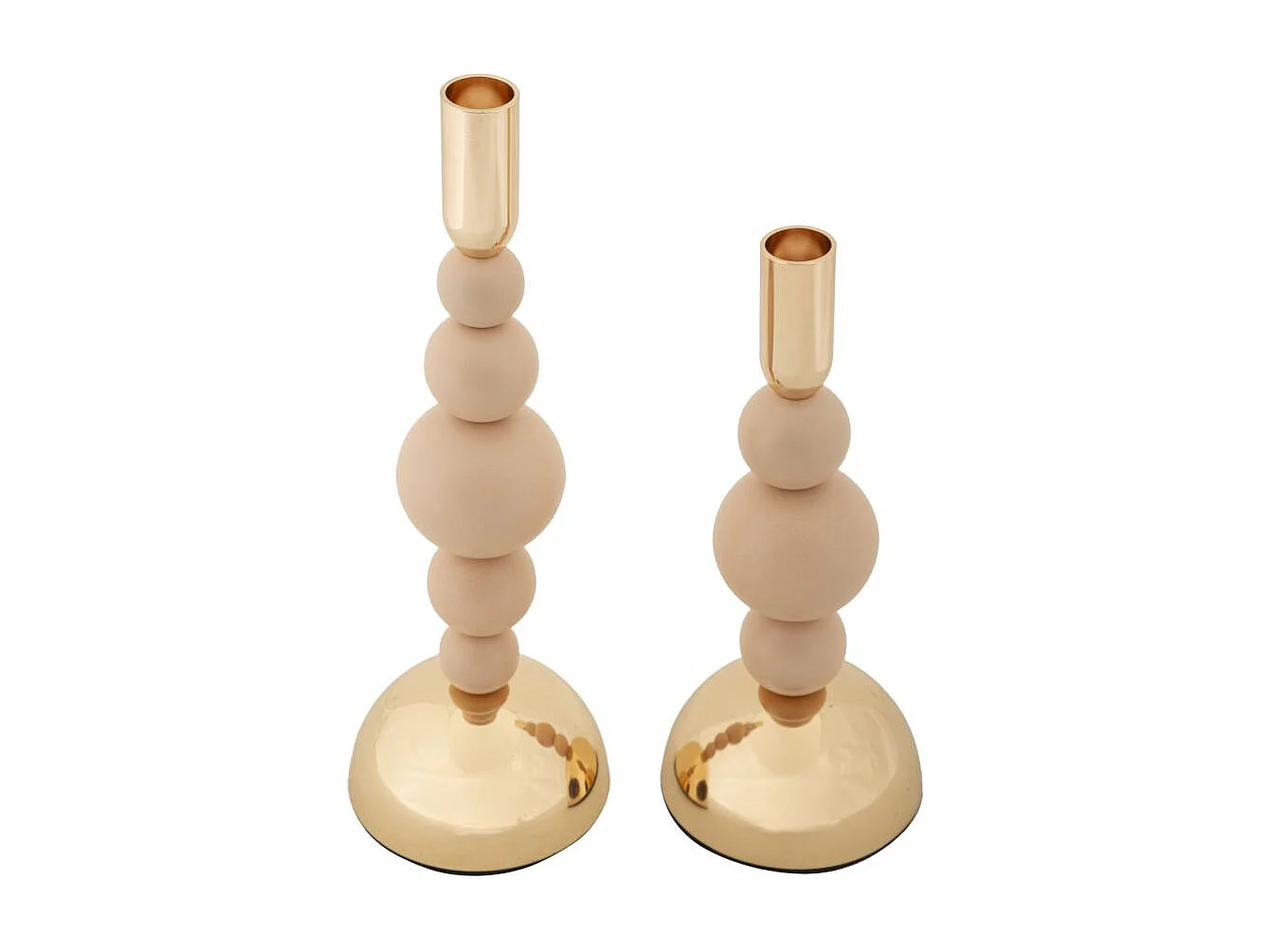 Lot de 2 Chandeliers "Bolly" 29cm Rose & Or
