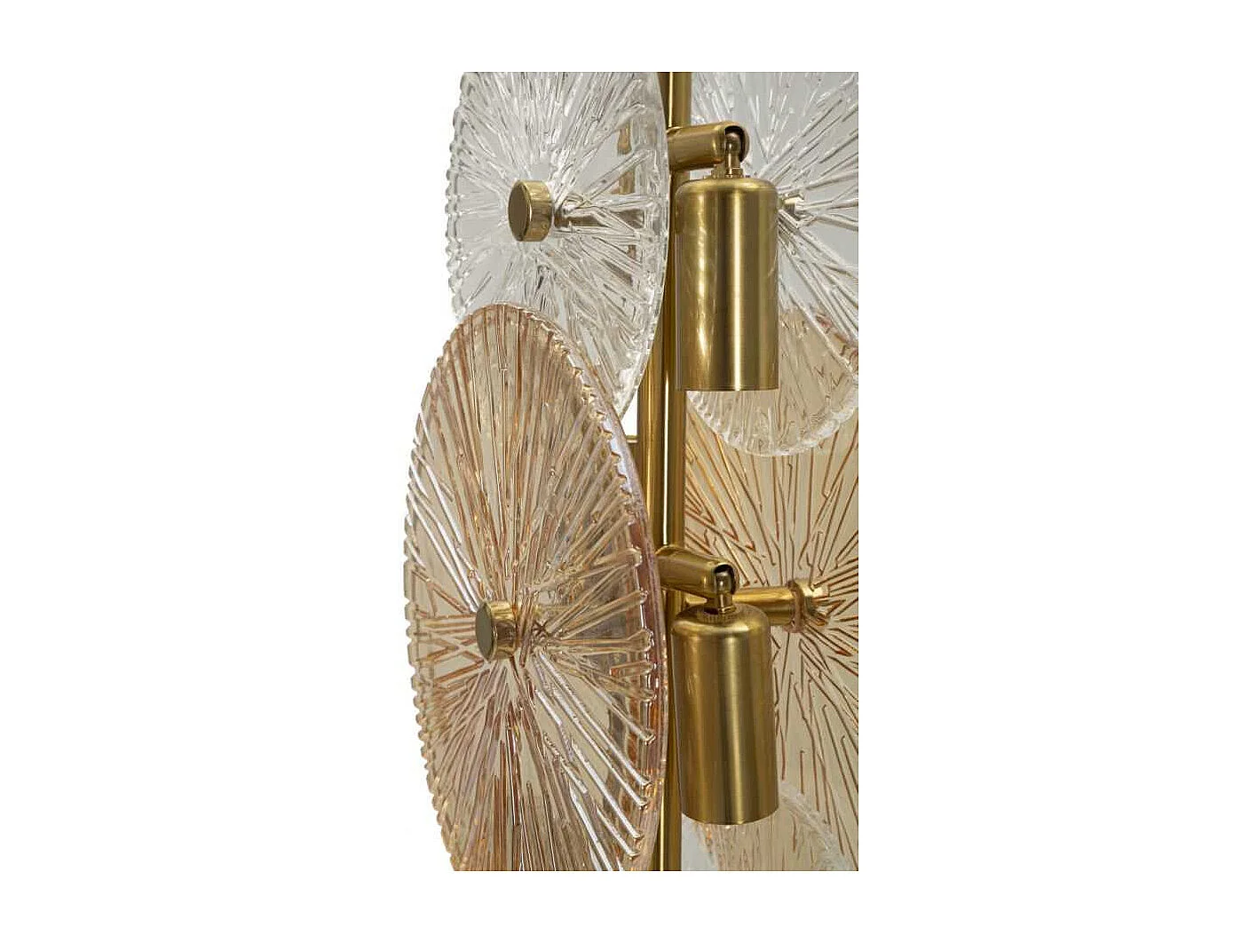 Lampe à poser en métal et verre 20 x 18 x 66 cm Osaka