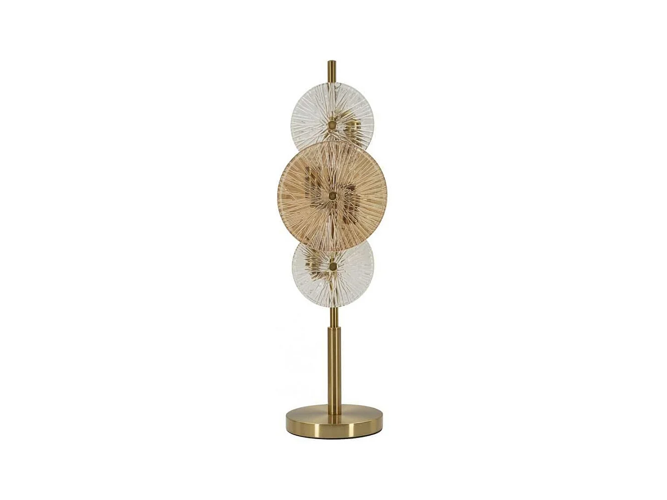 Lampe à poser en métal et verre 20 x 18 x 66 cm Osaka
