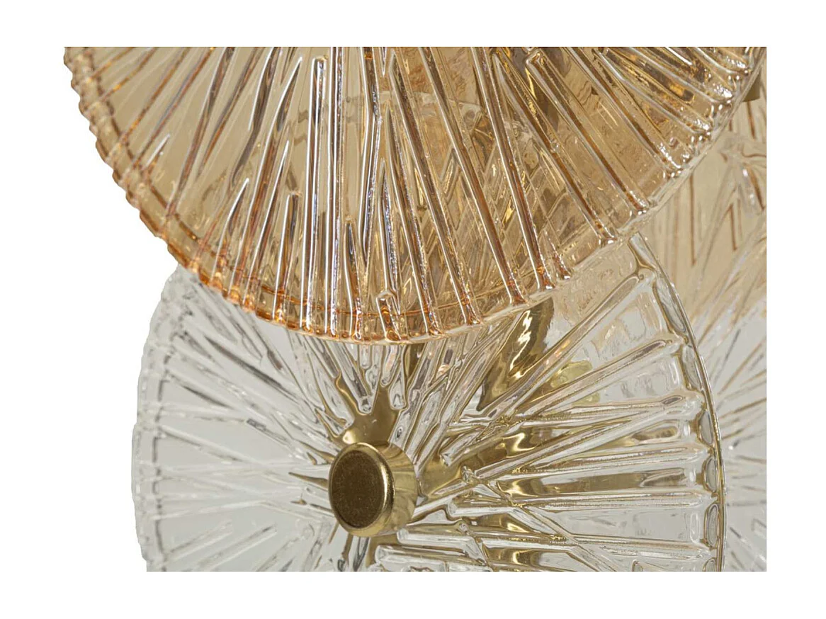 Lampe à poser en métal et verre 20 x 18 x 66 cm Osaka