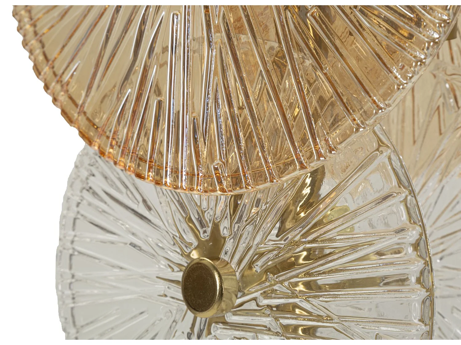 Lampe à Poser "Osaka" 66cm Or & Transparent