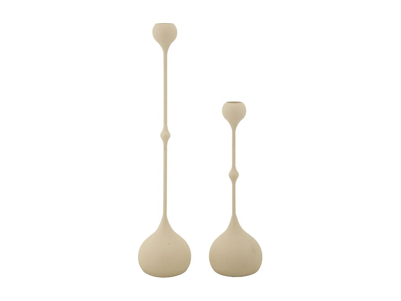Lot de 2 Chandeliers "Slimmy" 37cm Crème