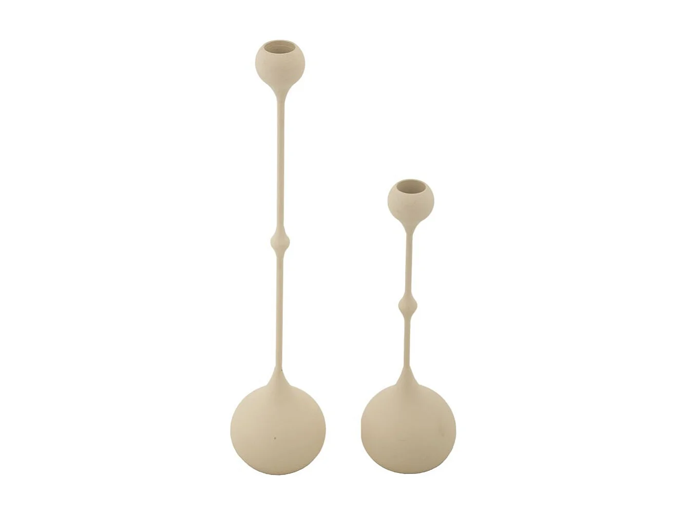Lot de 2 Chandeliers "Slimmy" 37cm Crème