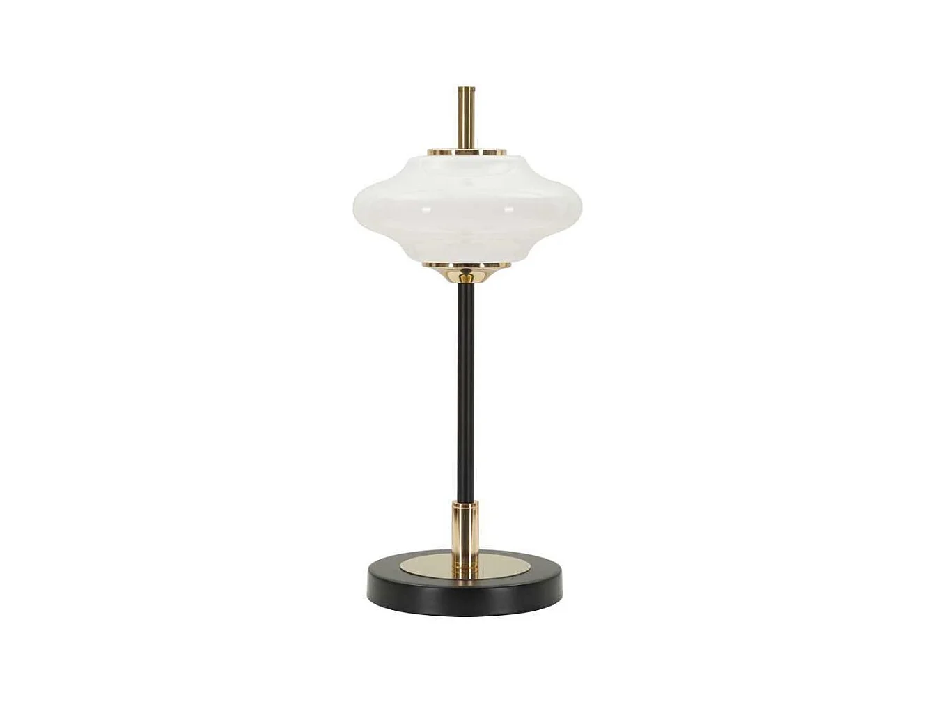 Lampe à poser en métal et verre 22 x 46 cm Vintage